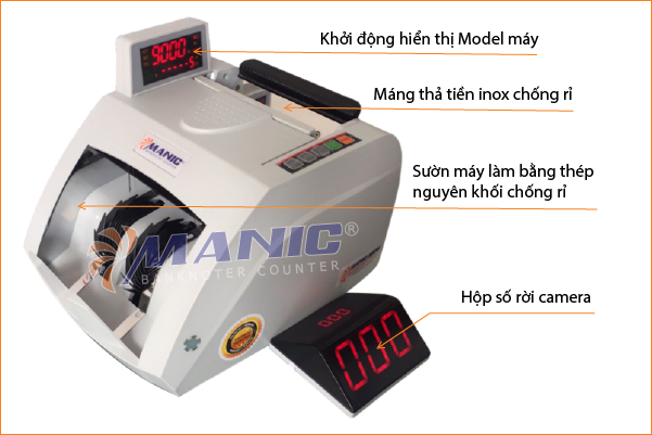 Cấu tạo chắc chắn và tiện lợi của máy đếm tiền MANIC B-9900 Cấu tạo chắc chắn và tiện lợi của máy đếm tiền MANIC B-9900