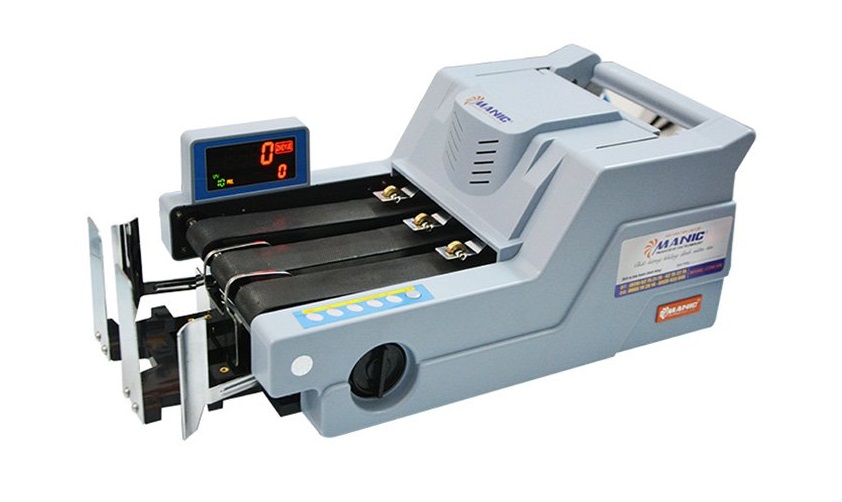 MANIC B-900UV máy đếm tiền đa nhiệm giá rẻ kiều dáng nằm giúp nhìn thấy tiền khi đếm
