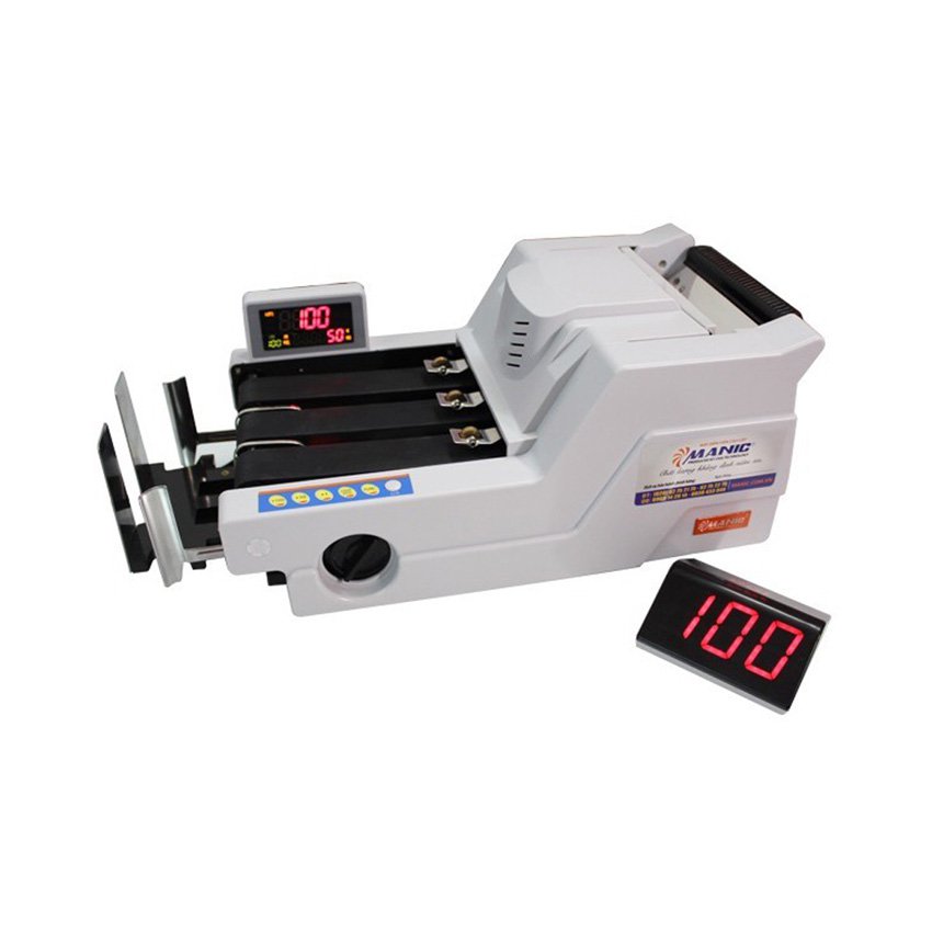 Máy đếm tiền Manic B-6868 thiết kế dạng nằm,có thêm màn led rời hiển thị tiện lợi cho người dùng Máy đếm tiền Manic B-6868 thiết kế dạng nằm,có thêm màn led rời hiển thị tiện lợi cho người dùng