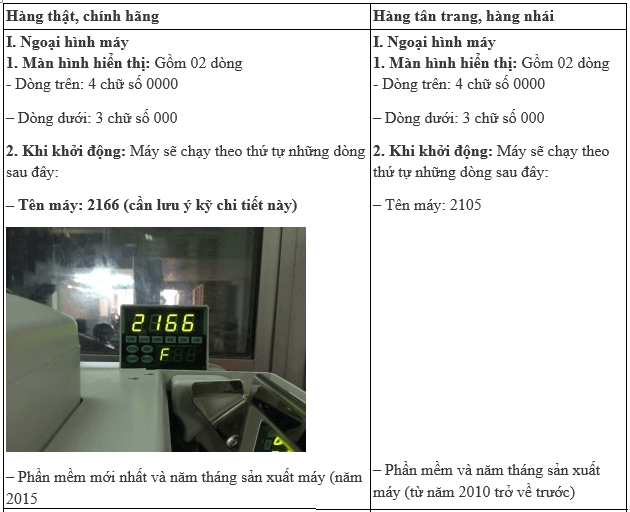 Cách phân biệt máy thật/máy giả của xinda 2166l Cách phân biệt máy thật/máy giả của xinda 2166l